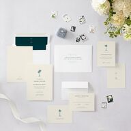 Palm Tree Icon Wedding Invitations Tide Pool Signature Blank No Standard