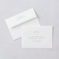 Minimal Wildflower Save the Date Cards Gold Off-White Signature smooth Blank No