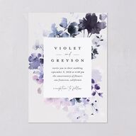Ethereal Floral Wedding Invitations Sheer Lilac Signature Blank No Standard