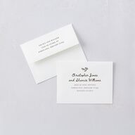 Watercolor Fairytale Trees Save the Date Petite Cards Slate Signature smooth Blank Standard