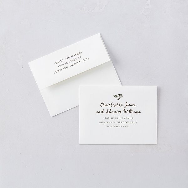 Watercolor Fairytale Trees Save the Date Petite Cards Slate Signature smooth Blank Standard