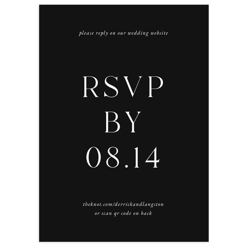 Manhattan Wedding Response Cards Charcoal Signature Standard