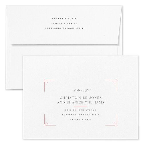 Church Cross Save The Date Card Envelopes Kraft Dahlia Recipient Address Signature Standard