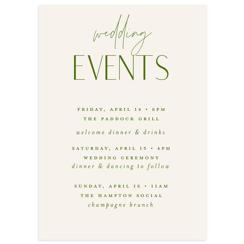 Hawaiian Tropical Monstera Frame Wedding Enclosure Cards Scottish Green Signature Standard