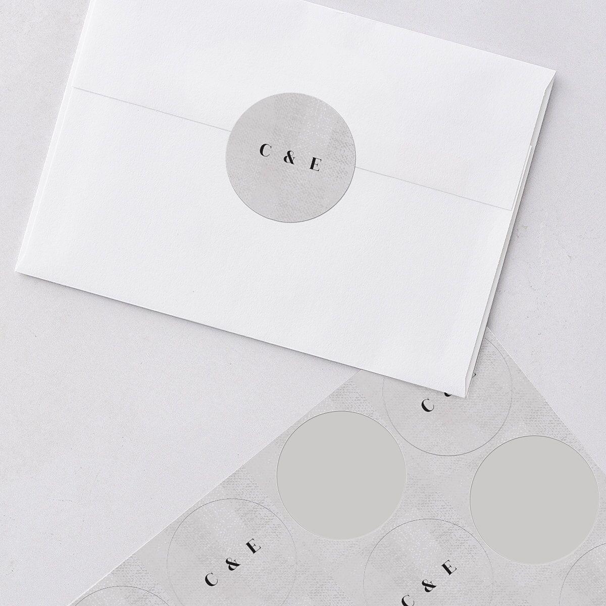 Minimal Accent Wedding Stickers Fog