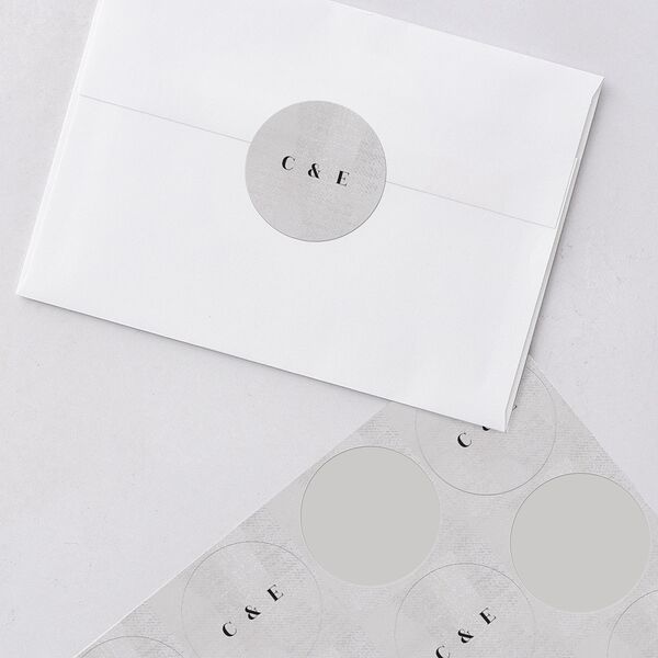 Minimal Accent Wedding Stickers Fog