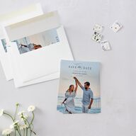 Elegant Lighthouse Save the Date Petite Cards Maritime Signature smooth Blank No Standard