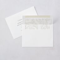 Vintage Regency Monogram Frame Wedding Invitations Pure White Signature Blank No Standard