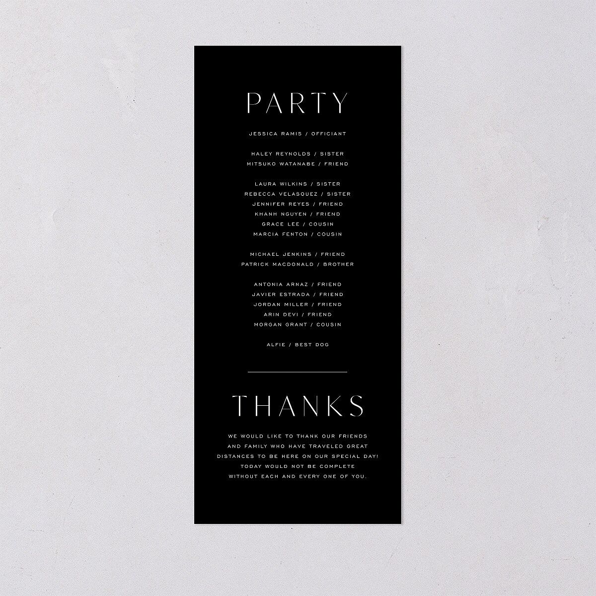 Surround Wedding Programs Mist Signature