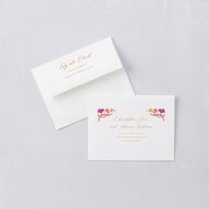 Indian Majestic Legacy Elephants Thank You Card Envelopes White Mulberry Both Recipient and Return Addresses Signature Standard