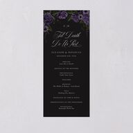 Dark Gothic Roses Wedding Programs Regency Signature