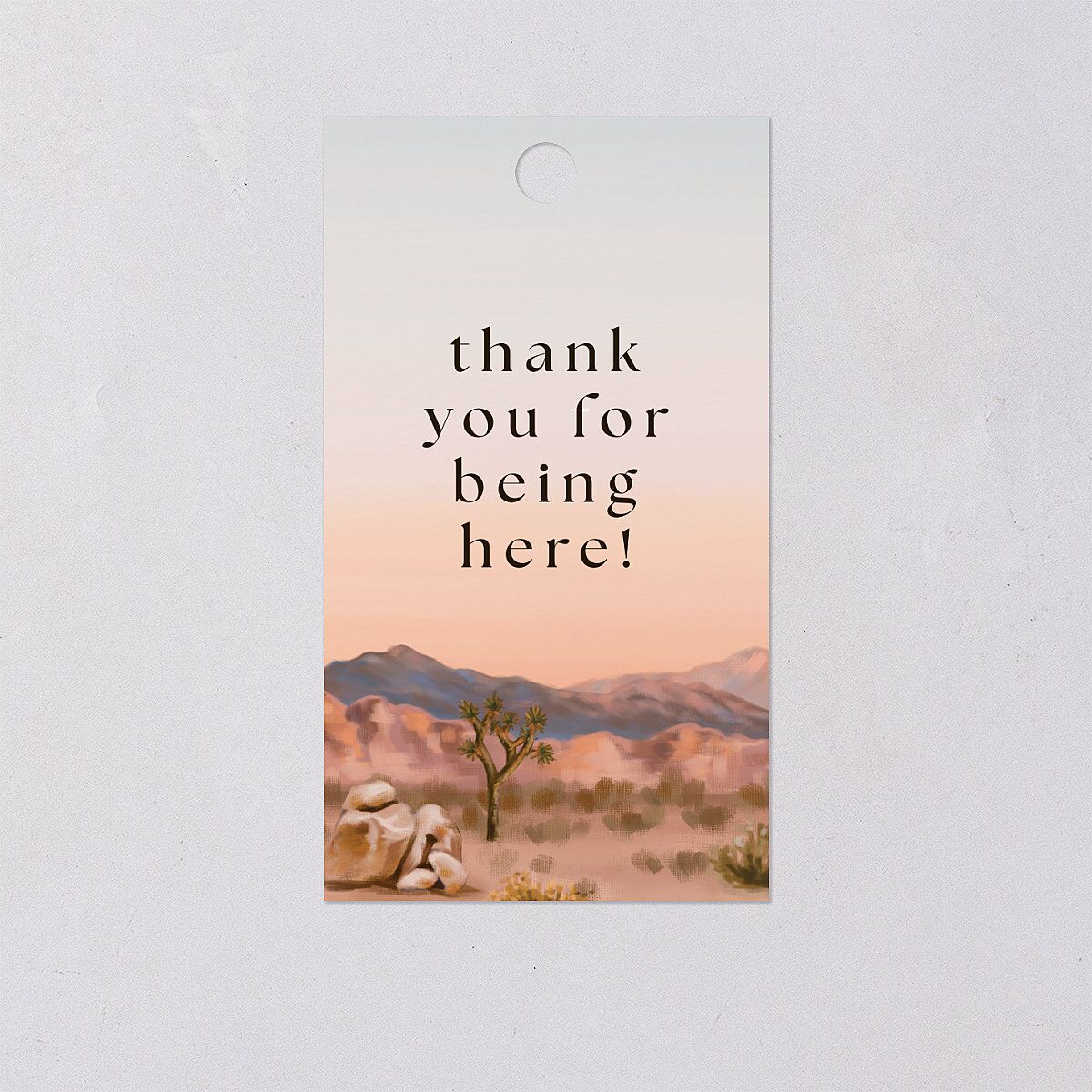 Desert Cactus Favor Gift Tags Peach Fuzz Signature