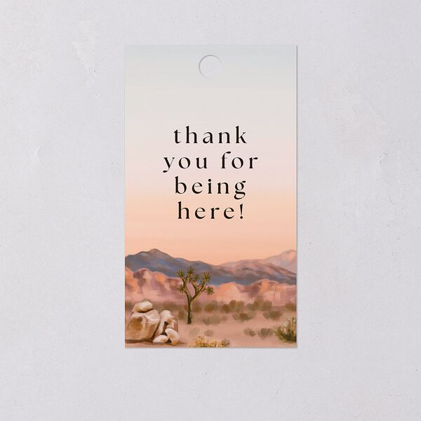 Desert Cactus Favor Gift Tags Peach Fuzz Signature
