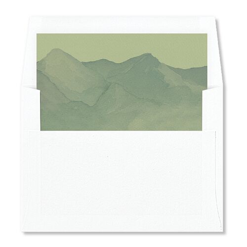 Mountain Wildflowers Envelope Liners Moss Standard