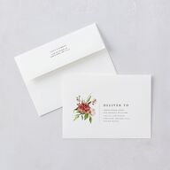 Floral Arch Wedding Invitations Rust Signature Blank No Standard