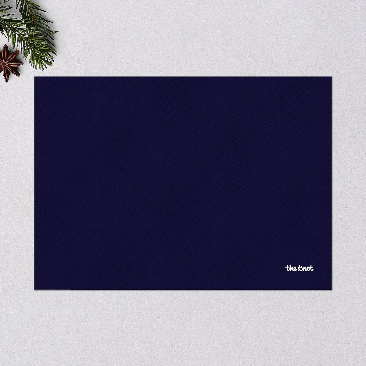 Holiday Hues Holiday Cards Gold Navy Signature Blank Landscape Standard