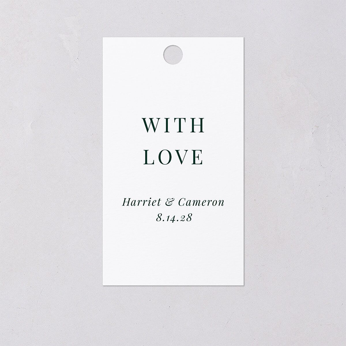 Vintage Landscape Favor Gift Tags Dark Green Signature