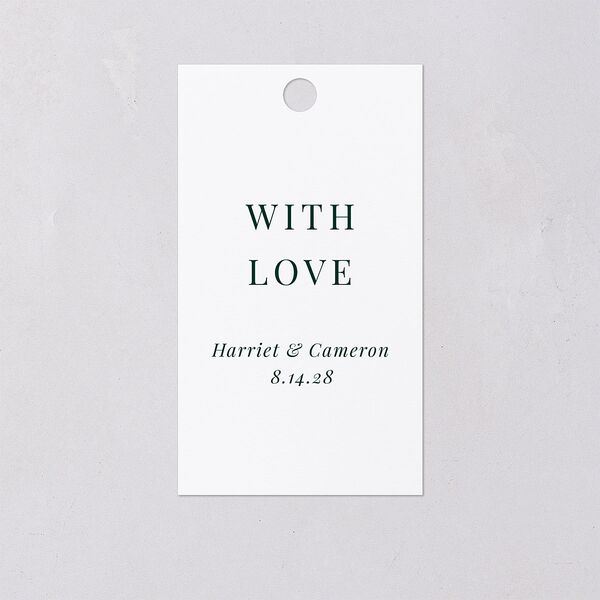 Vintage Landscape Favor Gift Tags Dark Green Signature