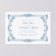 Elegant Antique Toile Frame Bridal Shower Invitations by Bridgerton Cruise Signature Blank Standard