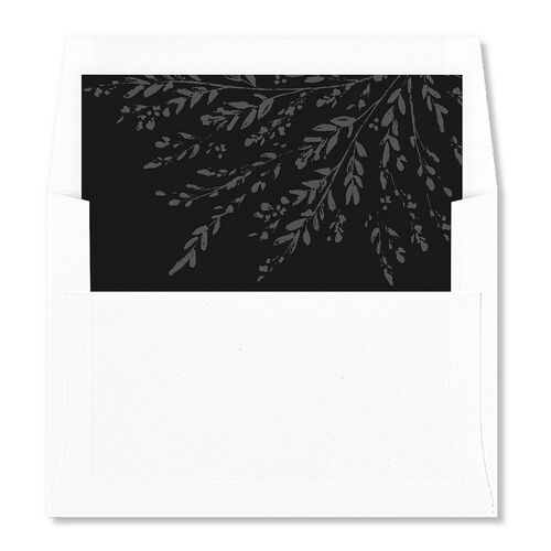 Exquisite Holiday Envelope Liners Charcoal Standard
