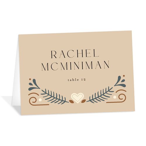 Nordic Folk Place Cards Latte Signature