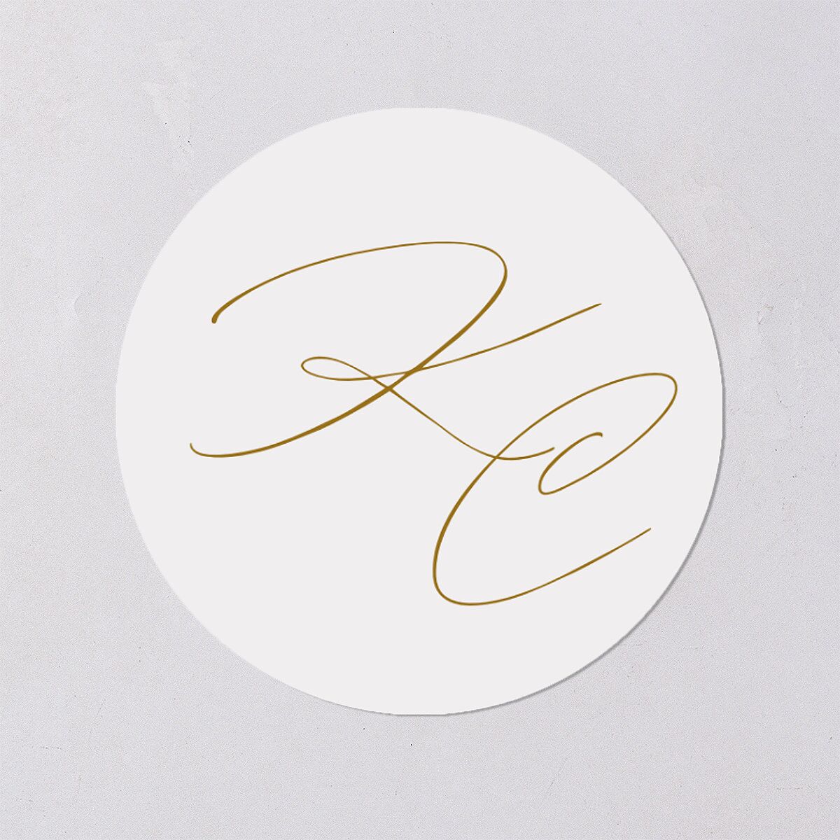Classic Landscape Wedding Sticker Marigold Circle