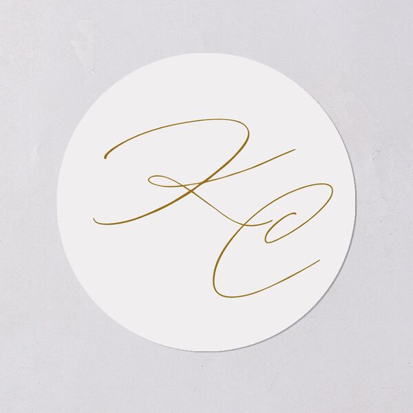Classic Landscape Wedding Sticker Marigold Circle