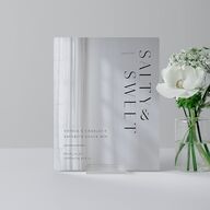 Timeless Elegance Mirrored Acrylic Favor Tabletop Sign X-Small Midnight Mirrored Acrylic XS Tabletop Favor Standard