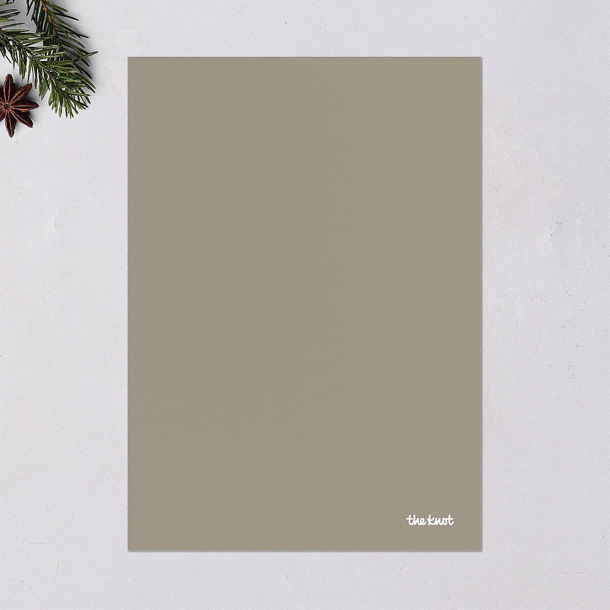 Monogram Christmas Holiday Cards Pure White Signature Blank Portrait Standard