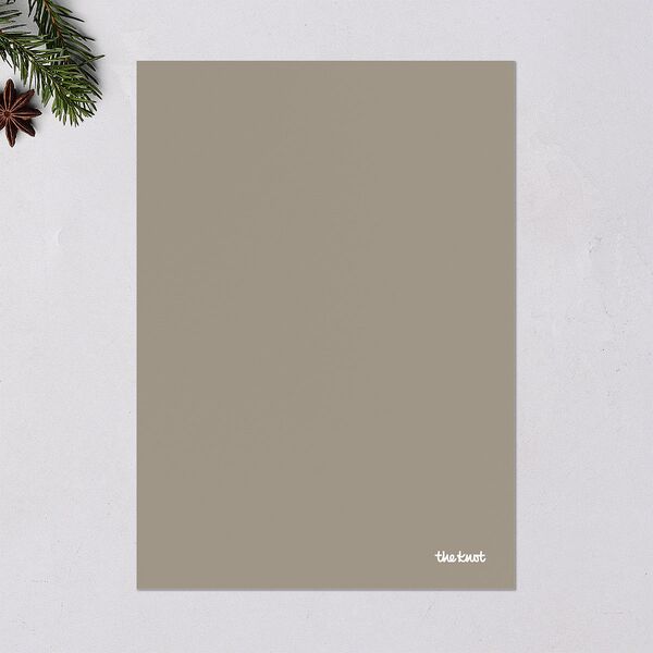 Monogram Christmas Holiday Cards Pure White Signature Blank Portrait Standard
