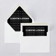 Bold Modern Announcement Euro Envelope Liners Pure White Luxe