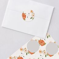 Blooming Dahlias Wedding Stickers Hot Pink Circle