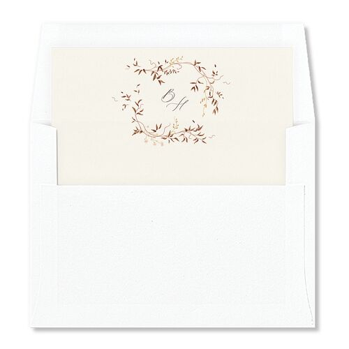 Dainty Fairytale Greenery Envelope Liners Deep Bronze Standard