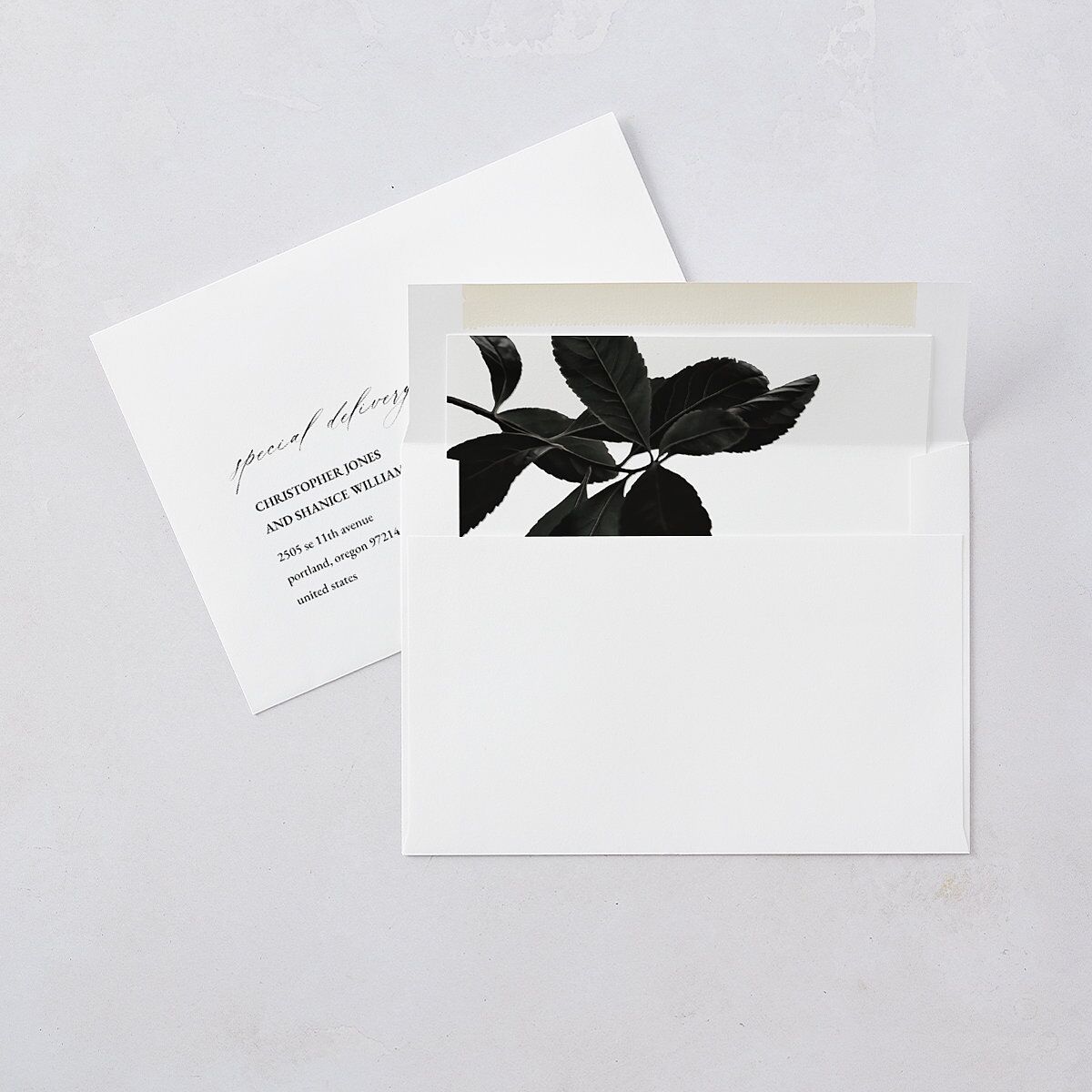 Modern Rose Save The Date Cards Plum Signature smooth Blank No Standard