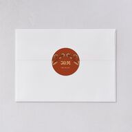 Wedstock Wedding Stickers Red Clay Sticker