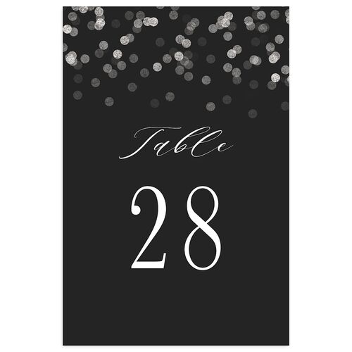 Elegant Glow Table Numbers Charcoal Signature