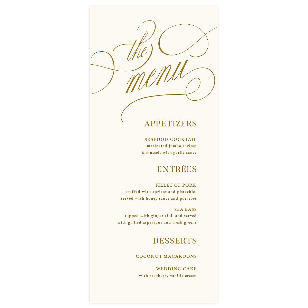 Photo Flourish Menus