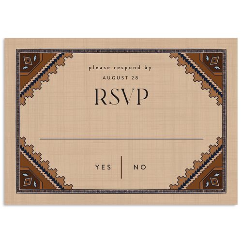 Western Tapestry Wedding Response Cards Midnight Signature Standard