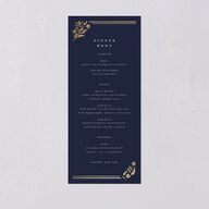 Rustic Kingdom Menus Gold Navy Signature