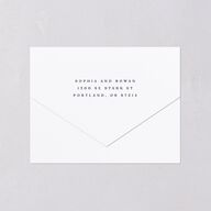 Classic Stack All-in-One Wedding Invitations Midnight Navy Signature Light Both Recipient and Return Addresses No