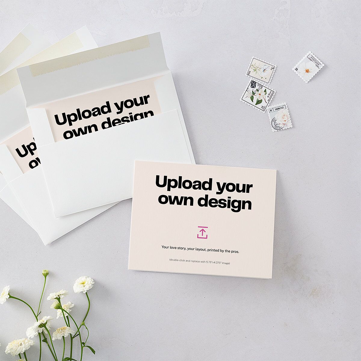 Upload Your Own Design Landscape Thank You Cards Pure White