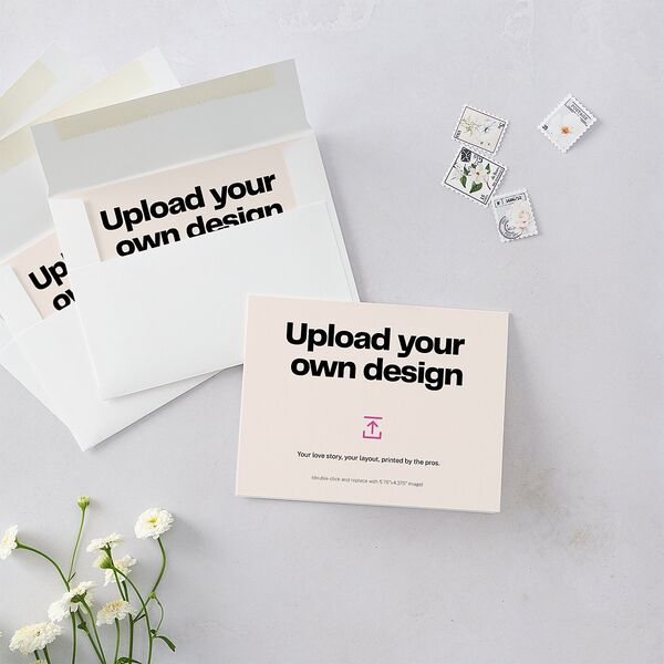 Upload Your Own Design Landscape Thank You Cards Pure White