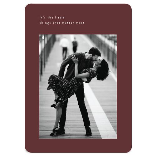Simple Editorial Photo Wedding Enclosure Cards Rust Signature Rounded