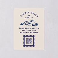 Adventure Icon Wedding Response Cards Navy Signature Standard
