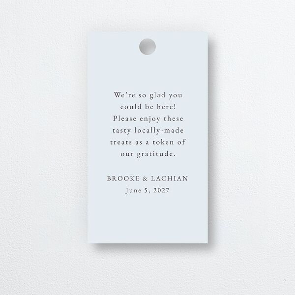 Elegant Hydrangea Favor Gift Tags Dusty Blue Signature