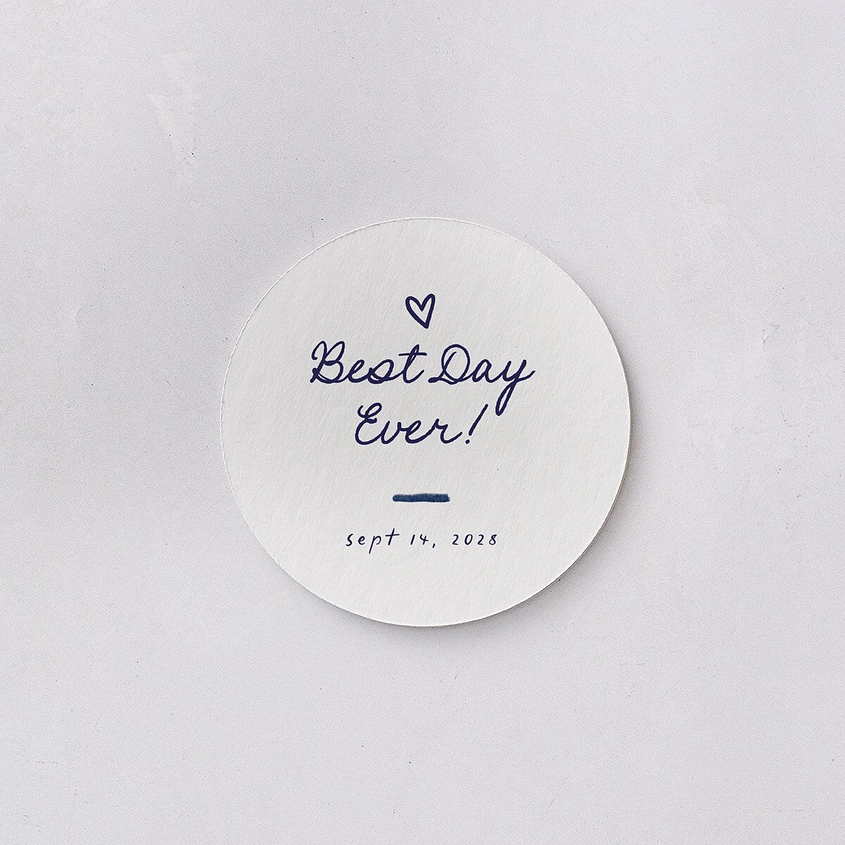 Dainty Bow Coasters Navy Cardboard Circle