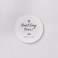 Dainty Bow Coasters Navy Cardboard Circle