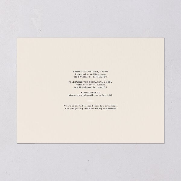 Vintage Film Photo Rehearsal Dinner Invitations Sand Signature Blank Standard