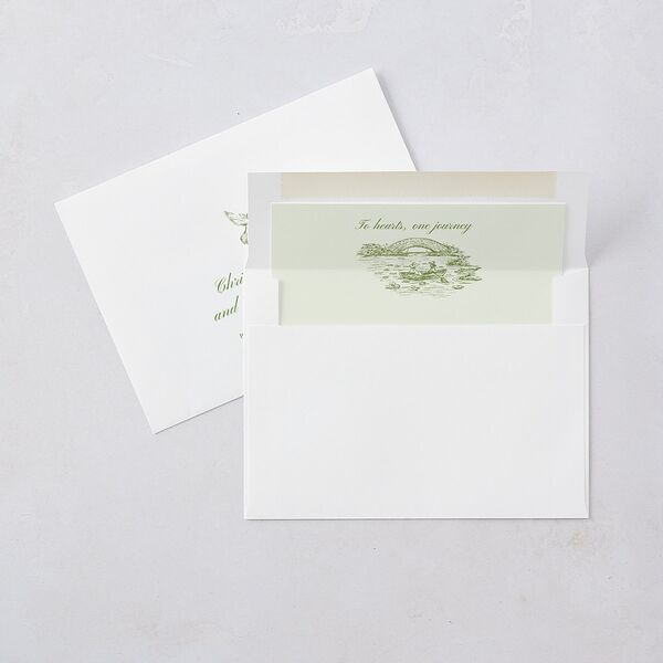 Elegant Italian Toile Wedding Invitations Greenery Signature Blank No Standard