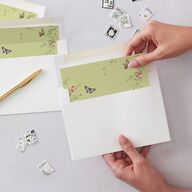 Rustic Butterflies Envelope Liners Scottish Green Standard